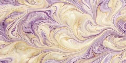 Swirling Cream and Lavender Abstract Design, a Visually Appealing Texture for Artistic Applications