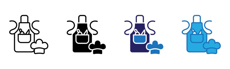 Obraz premium Apron Icon Multi Style Vector Illustration