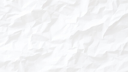 Obraz premium Crinkled white paper background Vector, illustration