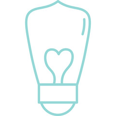 Cute Lamp Heart Illustration