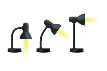 Desk lamp set with directional light for workspace.