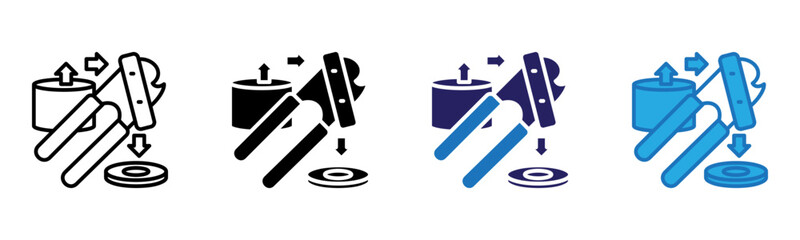 Can Opener Icon Multi Style Vector Illustration