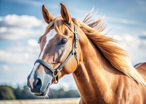 A vibrant sorrel mares majestic bloom in stunning macro detail