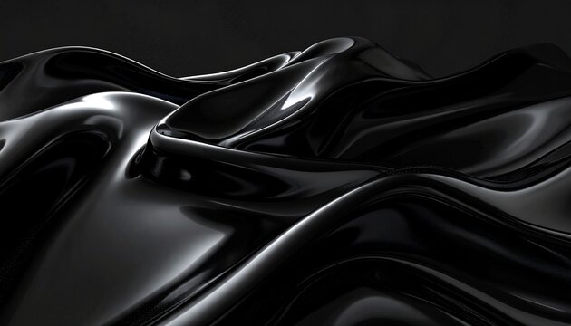 Abstract amoled background with black liquid obsidian