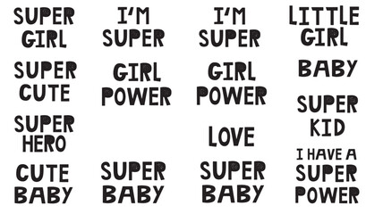 Obraz premium Bold typography with superhero phrases perfect for design projects on transparent background silhouette