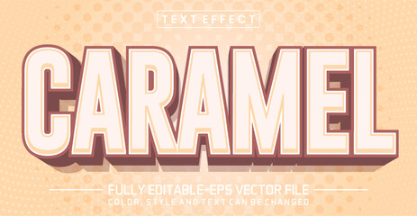 Caramel font Text effect editable