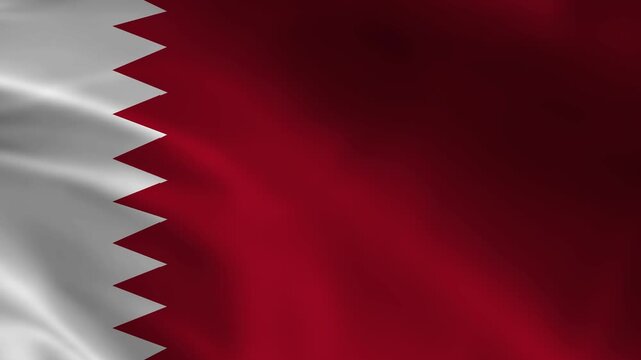 Qatar waving flag symbol 4k loop animation 