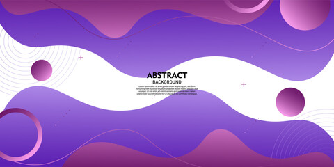 Purple wavy abstract background. Simple wavy pattern with stripes on a white banner. Vector eps10