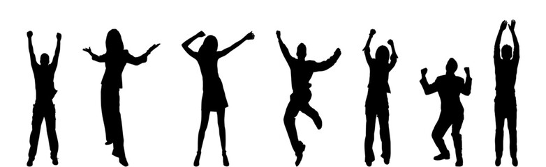 people crowd party silhouette