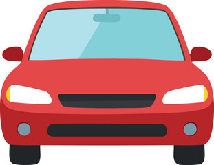 red car isolated on white