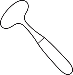Line Art Diagnostic Percussion Hammer Illustration.eps
