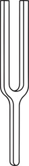 Line Art Medical Tuning Fork Illustration.eps