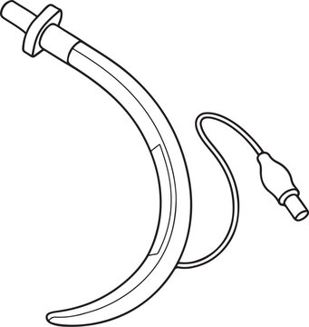 Endotracheal Tube with Stylet Illustration.eps