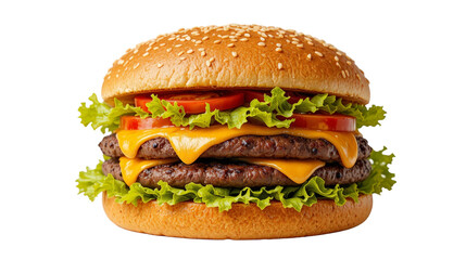 Hamburger white background with food, meal, isolated, fast, hamburger, white, burger PNG transparent