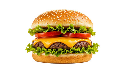PNG transparent Hamburger white background with hamburger, food, meal, isolated, fast, white, burger