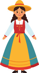 little girl in a red dress