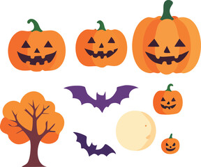halloween pumpkin set