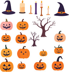 halloween pumpkin set
