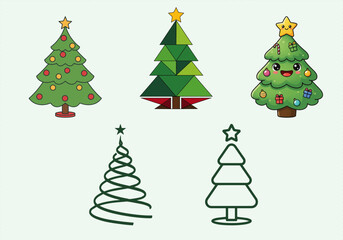 Christmas tree set, Set of Christmas Trees, Set Of Christmas Tree