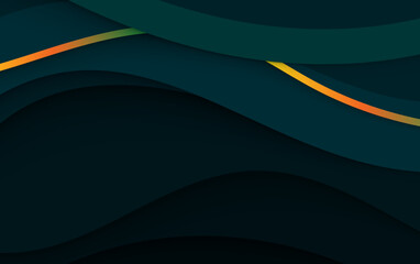 Abstract blue wave background with flowing lines and dynamic light design