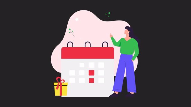 Calendar Animation Alpha Channel 