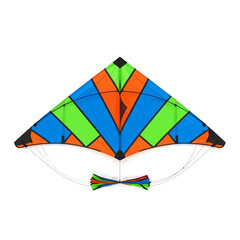 Fototapeta premium flying kite isolated on white