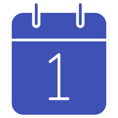 Flat Colored Date Icon for Day Marker and Time Scheduling