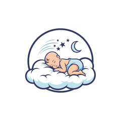 Obraz premium mother child sleeping vector illustration of a human brain 
