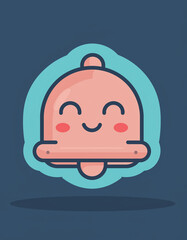 Excited notification bell character celebrating good news