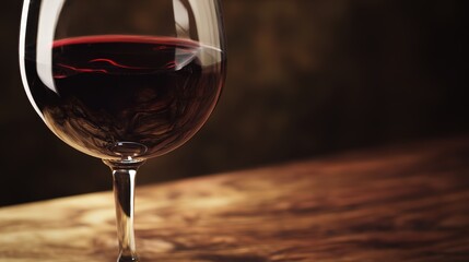 directional. Red wine in elegant goblet glass, rich burgundy liquid, sophisticated dining atmosphere. bar promotions, beverage menus, designed for food & beverage menus and cafe branding.