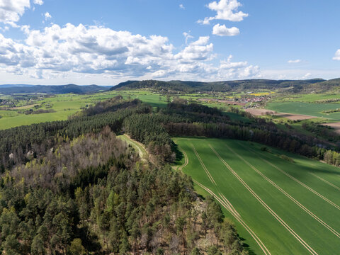 Landschaft bei Dienst&auml;dt in Th&uuml;ringen Saale-Holzland-Kreis