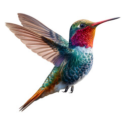Fototapeta premium isolated hummingbird in flight
