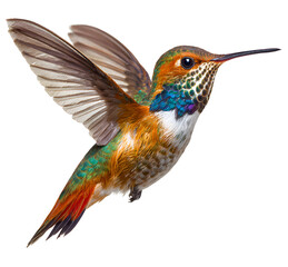 Fototapeta premium isolated hummingbird in flight