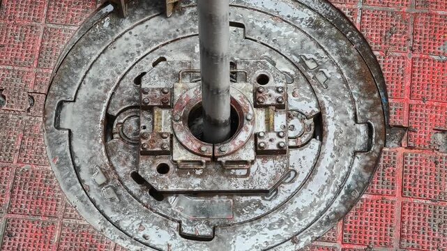 Work the drill string up and down with rotation in order to clean the well before pulling out of the hole - drilling rig actvity
