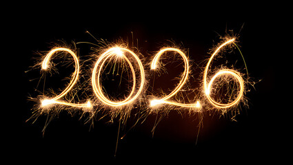 New Year 2026 Fire Spark Art