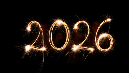 New Year 2026 Fire Spark Art