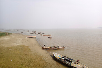 Jamshoro, Pakistan - December 14, 2025: Sindh River Bridge in Jamshoro is a vital infrastructure landmark in the Sindh province of Pakistan. Spanning the mighty Indus River