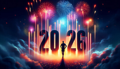 2026 Fireworks Silhouette Art