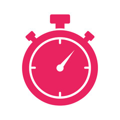 Pink stopwatch icon