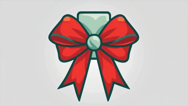 Elegant Red Bow Illustration for Festive Decorations and Special Gift Presentations