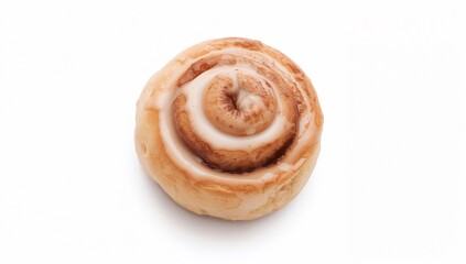 Fototapeta premium Cinnamon Rolls with Icing Swirl Isolated