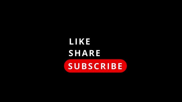 Like Share Subscribe Design element Animation