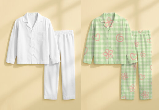 Cozy Pajama Mockup Set Designs PSD