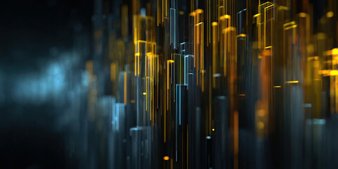 Abstract digital background. Can be used for technological processes, neural networks and AI, digital storages, sound and graphic forms, science, education, etc.