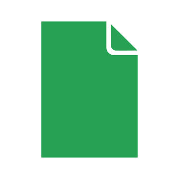 Green document icon with folded corner