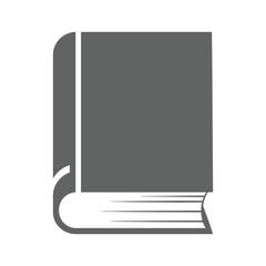 Simple gray book icon