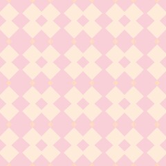 Fototapeta premium Seamless geometric pattern with pastel pink and cream colors