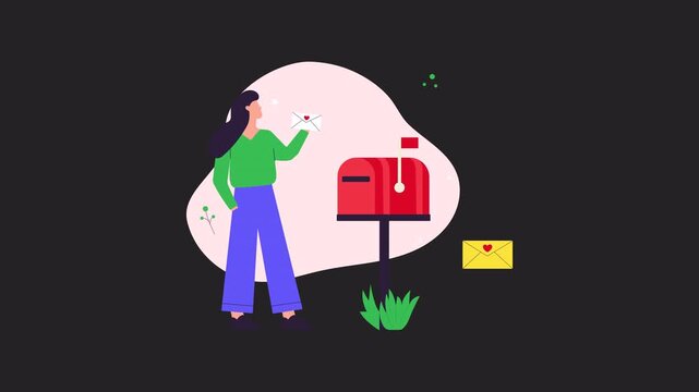 Mail Box Animation Alpha Channel 