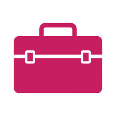 Briefcase icon in pink color