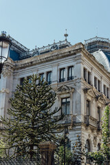 Historic Junta General Building with Trees in Central Oviedo, Asturias